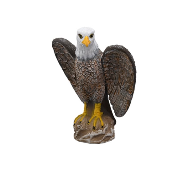 1x Garden Eagle Plastic Realistic Hawk Eagle Statue fugleskræmsel Gar