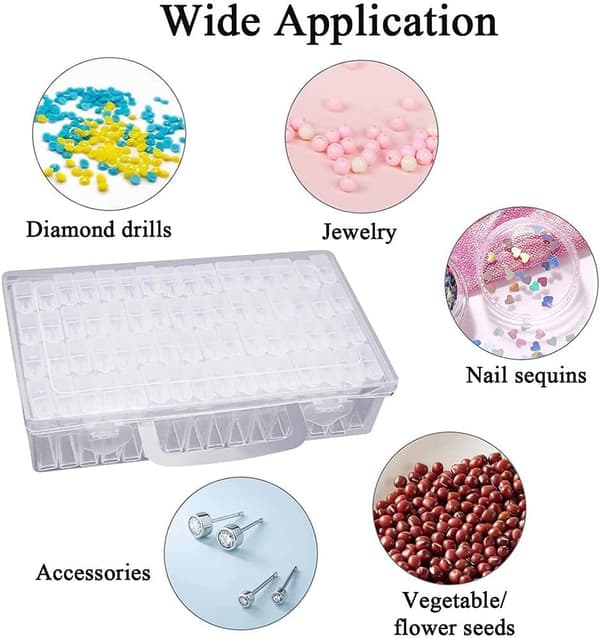 EdirFtra Organizer Case Nail Art Accessory Box Förvaringsbehållare