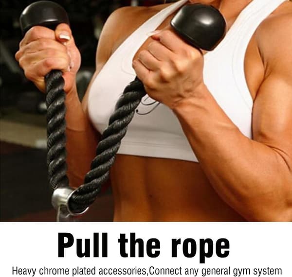 1 stk Gym Fitness Trening Solid Gummi End Heavy Nylon Pull Down Tre Str