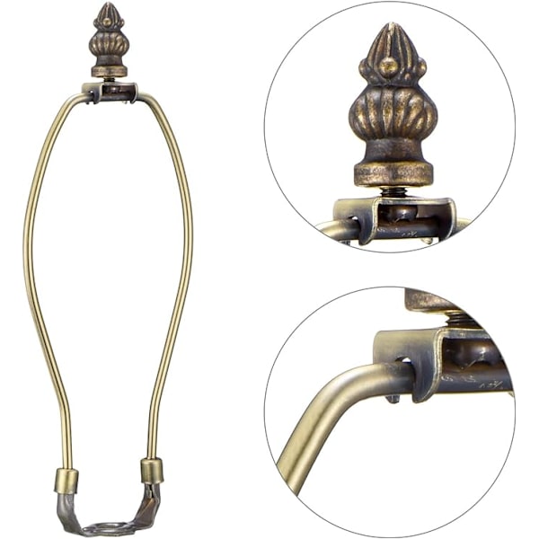 2-pack lamptoppsknopp belysningslist för lampskärm, brons, 1-3/8 tum