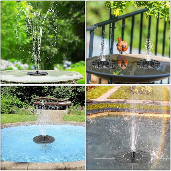 Solcellsfontänpump Lagringsfontän Utomhus Park Simbassäng F