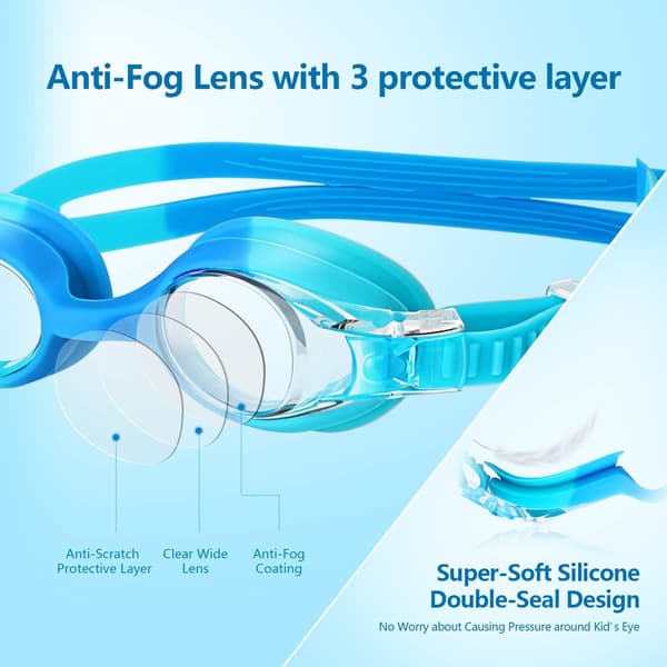 Simglasögon, (2-pack) Barnsimglasögon med anti-imlins och UV