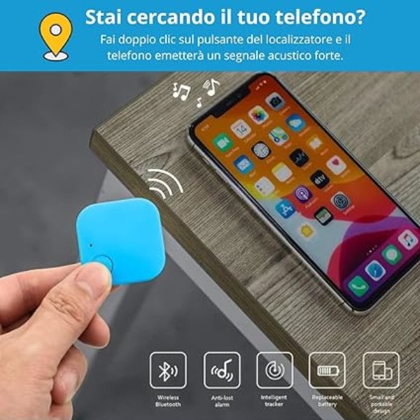 Air Bluetooth GPS-paikannin yhteensopiva Apple Tagien iOS - Android älykkäät tagit S
