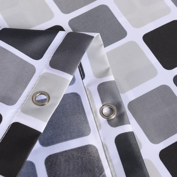 1 stk dusjforheng pent elegant mosaikkmønster polyesterstoff