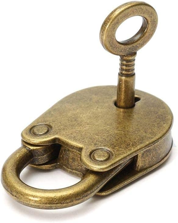 3 stk mini messing antikk hengelås Antikk stil lås Mini lås med