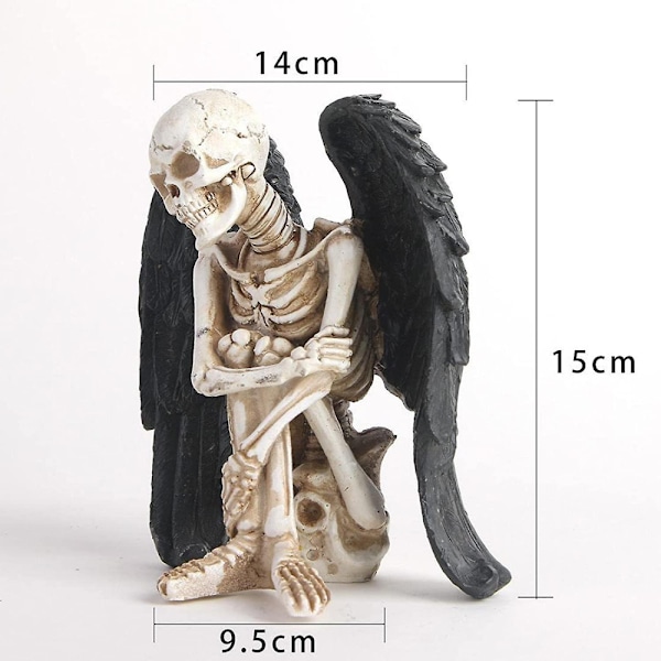 Harpiks Figurer Skulptur Gotisk Skelet Krop Harpiks Vinge Kranie Statuer Hal