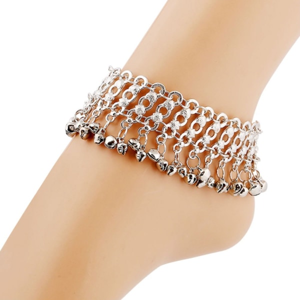 Vintage Summer Beach Anklet Sexy Silvery Chains Dusk Bell Ankl