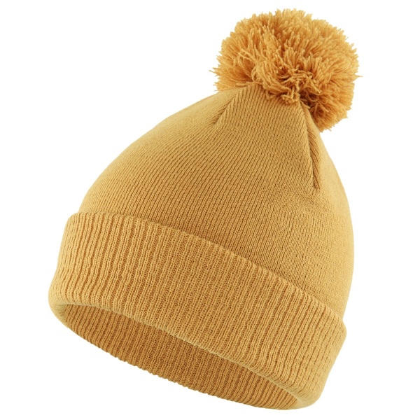 Liten stickad Pom Pom-mössa med mudd för småbarn, vintermössa för skidåkning