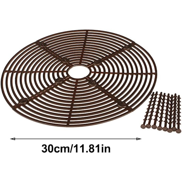 2-pack blomkruka golvskydd - skydd mot katter, barn, husdjur, 30 cm (brunt rutnät)