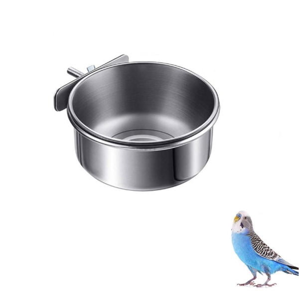 Parrot Food Cup ruostumattomasta teräksestä valmistettu ruokasäiliö Vesisäiliö Vesi B