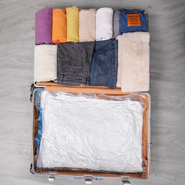 Set med 6 XXL vakuum oppbevaringsposer - Støvsugerpose - 100 x 80 cm - Va