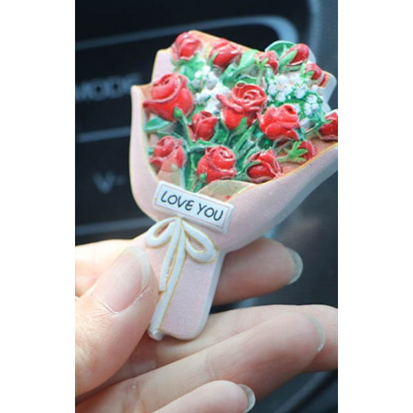 Doftande rosdekoration, blommig aromaterapiornament |