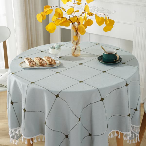 Rustikk brodert liten duk gitter firkantet dusk duk C