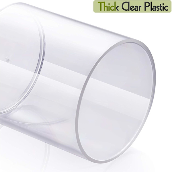 4 stk. - 10 oz gennemsigtig plastik apotekerkrukke sæt til badeværelsesdåse
