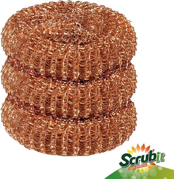 Rostfria skursvampar - 10-pack, diameter 8,5 cm