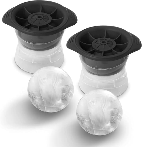 Stora sfäriska iskubsfack 6 cm Set om 2 (grå)