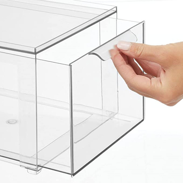 Gennemsigtig opbevaringsboks i plast til opbevaring af genstande 19,2*15,3*11,2cm