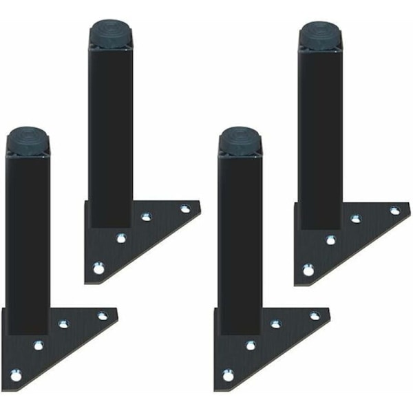 4 Justerbare Møbelben, DIY Stativ med Skridsikker Gummi til D