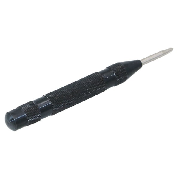 Automatisk centrumpunsch laddad metallfjäderpunch med automatisk justerbar slagcentrumpunsch för metall eller trä (svart, 13cm)