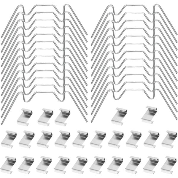 60 kpl Kasvihuoneen Lasiklipsit, Ruostumattomasta Teräksestä Valmistetut Kasvihuoneen Lasin Kiinnitysklipsit