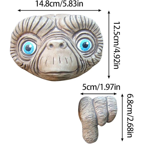 Alien hagedekorasjon - Realistisk hagetre ansikt dekorasjon -