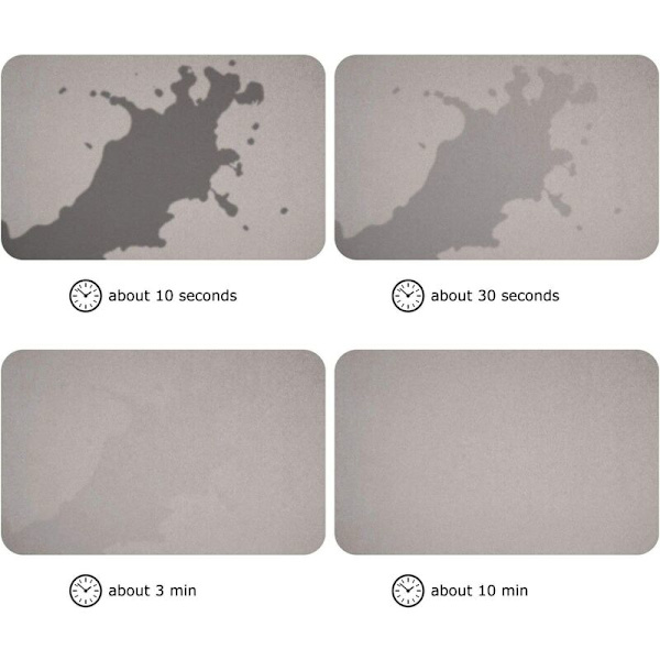(Grå) Diatomaceous Earth Badmatta Badmatta halkfri Duschmatta för badrum 60 x 40 cm Gray