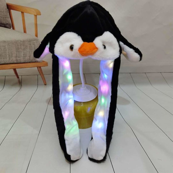 Led Floppy Ear Hat Penguin Hat Med Bevægelige Ører Hoppende Ører Hat