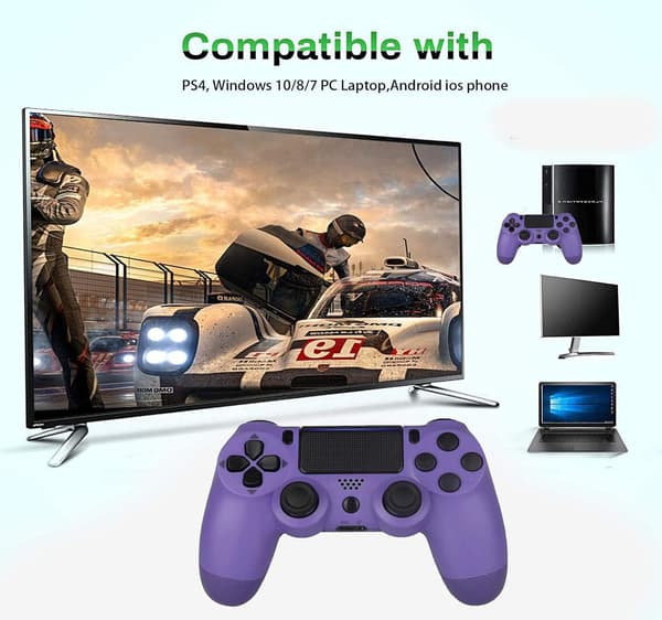 Controller, trådløs spilcontroller til PS-4, PEOPPARK fjernbetjeningsspil