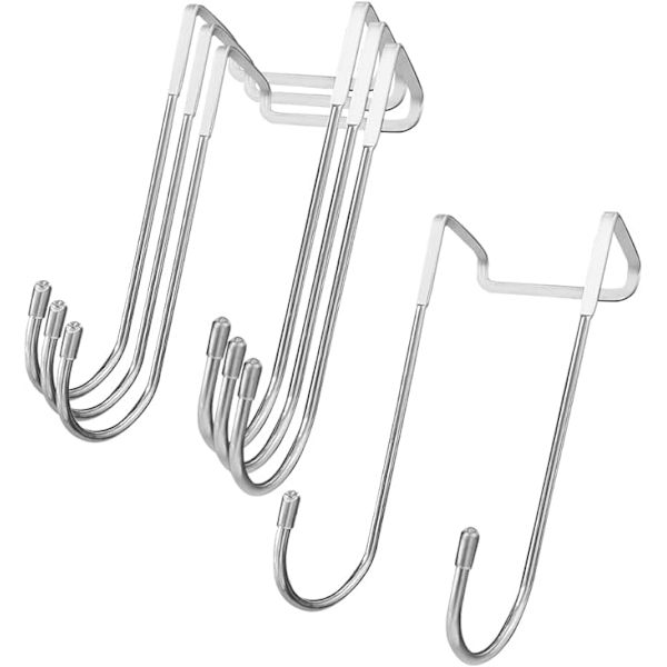 Duschkrokar - 4-pack dubbeldörrskrokar, badrumshanddukskrokar