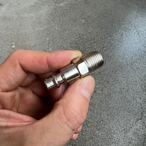 1/4 Han Quick Connect Fitting Teflon Konisk til Trykluft og Kompressorslangeforbindelse, 3-Dels Sæt