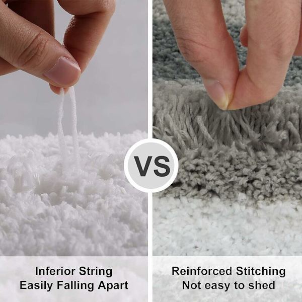 Mikrofiber badematte sklisikker absorberende baderomsdusjmatte maskinvaskbar gulvmatte (50X80cm, himmelblå)