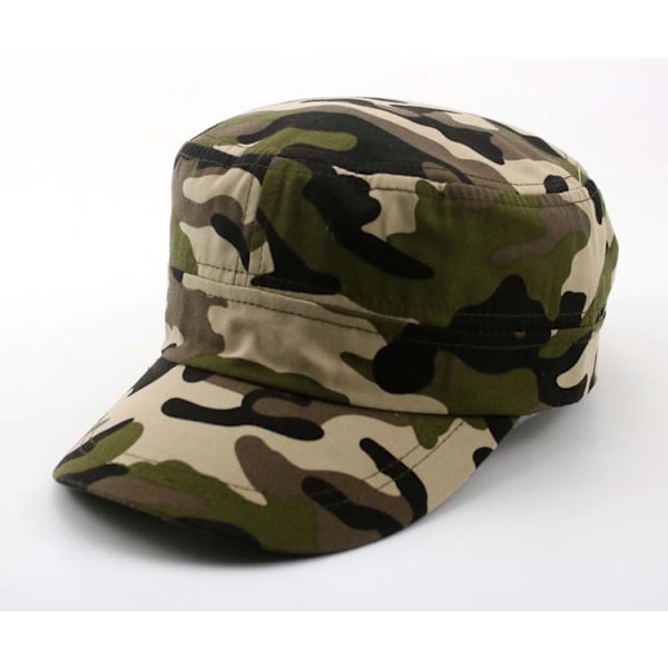 Flat Top Baseball Cap, C-Style Military Hat