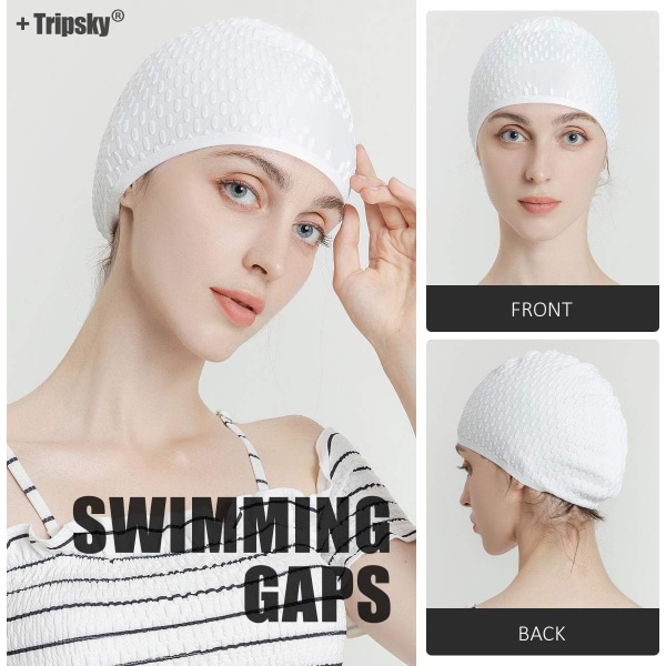 Silicone swimming cap, comfortable swimming cap ideal for short a