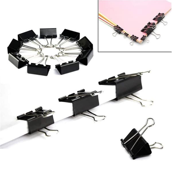 Binder-klipsit Paper Clamps Assorted  Sizes in One Pack, Meet Your