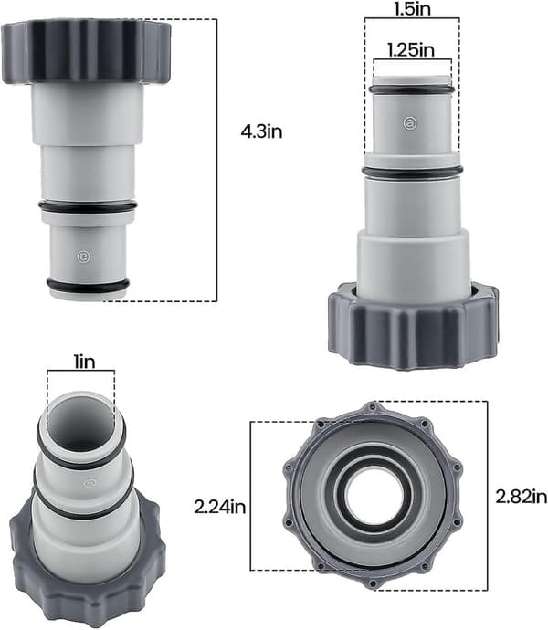 Pool Slange Adapter 2 Stykker Pool Fitting Han-gevind Adaptere Til Pool Dræn