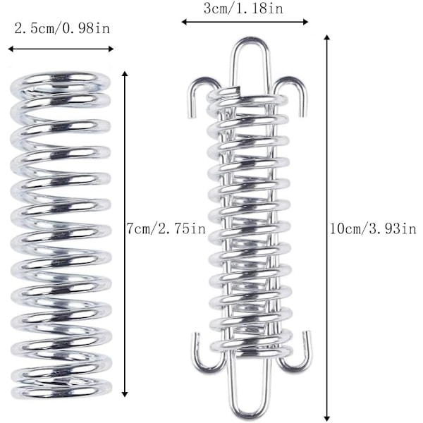 Stål Fjeder til Markisetelt Fjederspænder Markisetelt Tovspænder Velegnet til Strand Klatring Campingtelt Fiksering Tilbehør 5 stk