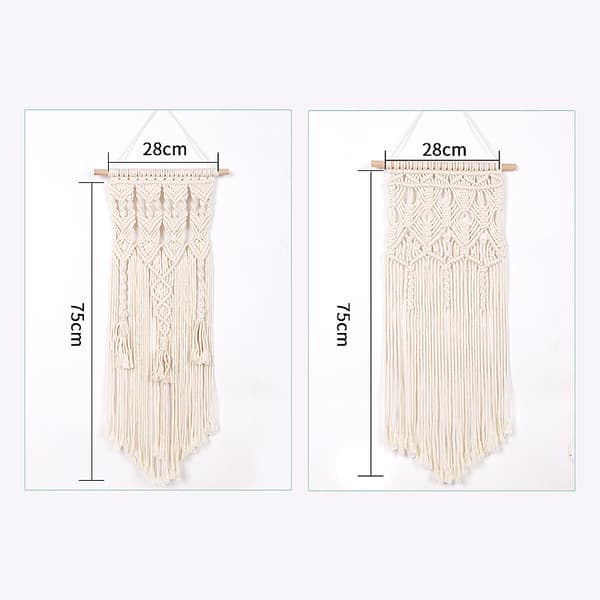 Pieni seinävaate, kudottu boheemi deco-seinavaate, mini macrame-seinämatto
