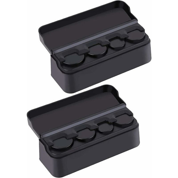 2-pack svart myntbox bil myntbörs förvaringsbox myntorganisatör