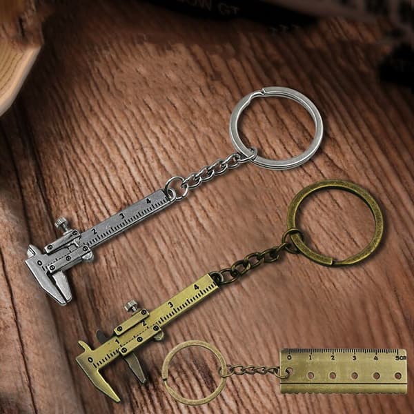 Mini Vernier Caliper Nøkkelring Bærbar Sink Legering Vernier Caliper