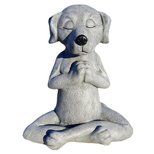 Mediterende Hundestatue Buddha - Topkollektion Ro og Fred