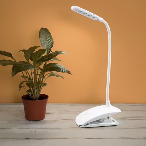 1 stk leselampe, øyevennlig, USB-oppladbar klipslampe,