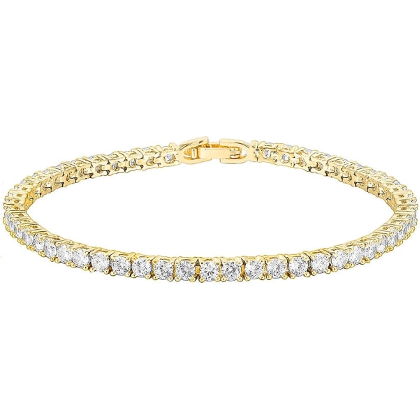 Cubic Zirconia Classic Tennis Bracelet | Gold Bracelets for Women