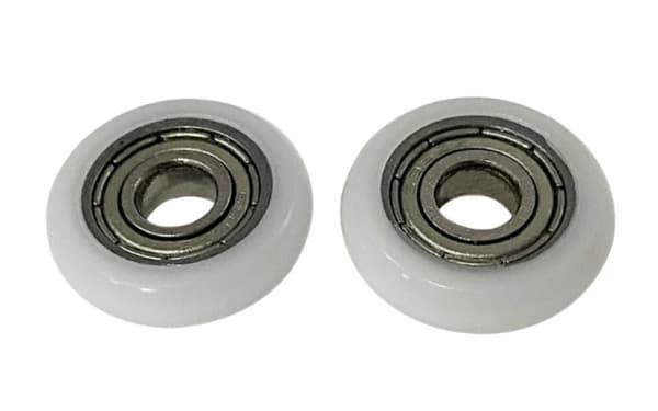 Brusekabineruller, diameter 17,7 mm, sæt med 8