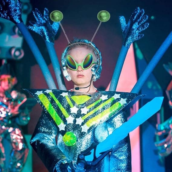 Alien-panta ja -lasit, Alien-aurinkolasit, Glitter Green