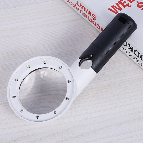 1 stk. Lighted Reading Magnifier, Lupe med LED-lys, H