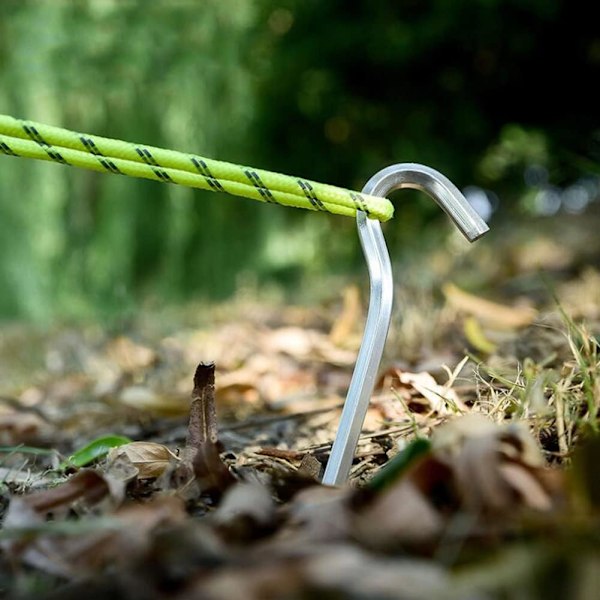 20 stk. Teltplugger Jordspyd Campingplugger Sandspiker 18cm Aluminium Hageplugg Utendørs Camping Teltplugger