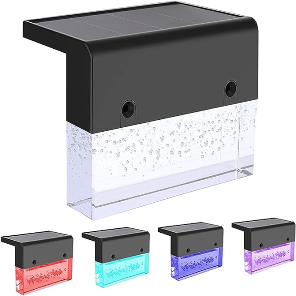 Solcellslampor för däck 4-pack, solcellslampor för utomhusbruk, varmvit/C