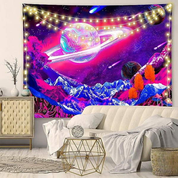 Veggteppe Planet Tapestries Space Tapestry Veggkunst Fjell