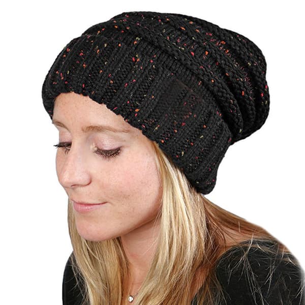 Buff Dame Kim Sort Fleece Strikhue, Sort, One Size EU