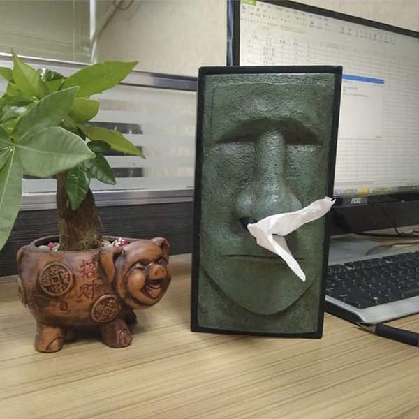 Retro Resin Servietbeholder Papir Cover Etui Rektangulær Servietholder